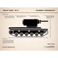 thumbnail image 2 of Rogan, Mark 14x12 White Modern Wood Framed Museum Art Print Titled - KV2 Heavy Tank, 2 of 4