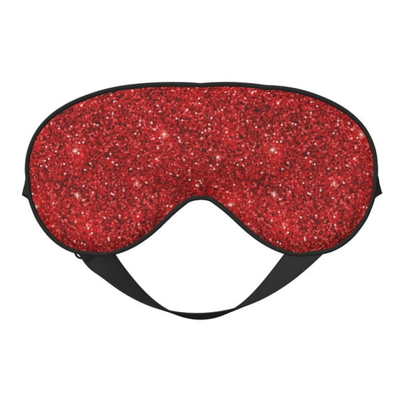 Xecao Red Glitter for Soft Fluffy Sleeping Blindfold, Nap eye cover tailored for the utmost comfort for girls, women, kids, and adults.
