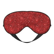 Xecao Red Glitter for Soft Fluffy Sleeping Blindfold, Nap eye cover tailored for the utmost comfort for girls, women, kids, and adults.
