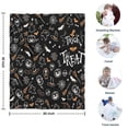 thumbnail image 4 of Halloween Trick or Treat Spooky Icons Blanket,Comfortable Soft Flannel Throw Blanket,All Season,Warm Lightweight Blankets for Sofa Bed Couch Living Room Chair,30"x40", 4 of 4