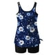thumbnail image 5 of Trajes de baño tankini para mujer Trajes de baño de dos piezas con espalda de tiras y estampado conservador para mujer Traje de baño de dos piezas para mujer, 5 of 5
