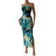 thumbnail image 1 of Vestido PRETTYGARDEN Maxi Bodycon Floral Verde sin Tirantes M, 1 of 8