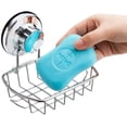 thumbnail image 2 of Soporte para jabón de baño con ventosa de vacío súper fuerte y gancho, jabonera, bandeja para jabón en barra y soporte para esponja para ducha, baño, bañera y fregadero de cocina., 2 of 8