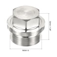 thumbnail image 2 of Unique Bargains M33x1.5 Male Plug Stainless Steel Thread Hex Head Socket Solid Pipe Fitting, 2 of 5