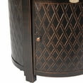 thumbnail image 6 of Vulcan Wagner Woven Aluminum Gas Fire Pit Table with Fire Bowl Lid – Bronze Finish – Round – 34", 6 of 8