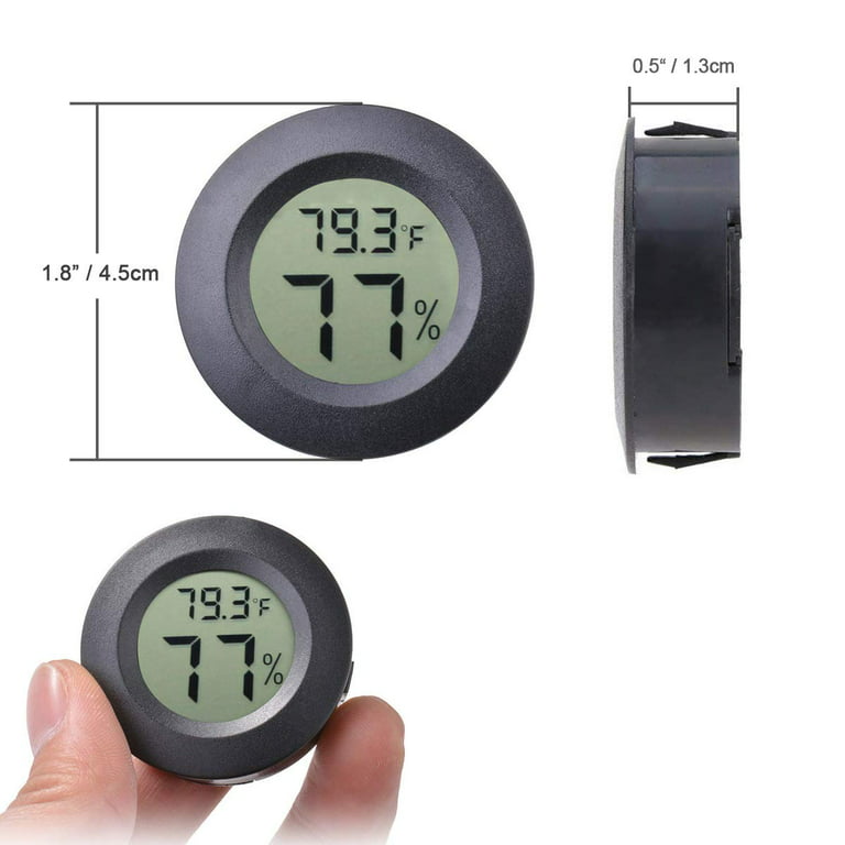 2/4-Pack Mini Hygrometer Thermometer Digital LCD Monitor Indoor