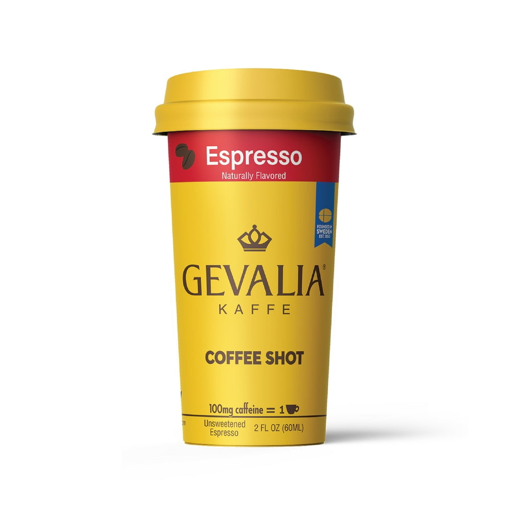 Gevalia Coffee Shots 100mg Caffeine, Espresso, Premium coffee energy