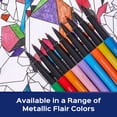 thumbnail image 4 of Paper Mate Flair Pens, Metallic Felt Tip Pens, City Lights, #1 Teacher Choice, Glittery Ink Shines on White Paper, Assorted Colors, 16 Count, 4 of 9