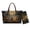 Black and Brown - Deer Forest, variant on Butterfly Sunflower Print Purses Set of 2 Leopard Cow Print Handbag and Wallet Set for Lady PU Leather Satchel Shoulder Bag for Daily Use, Brown
