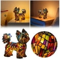 thumbnail image 6 of Yorkshire Terrier Night Light, Stained Glass Dog Shape Warm Ambiance Lighting, Rustic Cute Puppy Lamp, Table Decor with Soft Glow, Interior Accent Suitable for Bedroom & Nightstand, 6 of 6
