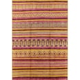 thumbnail image 1 of Ahgly Company Machine Washable Indoor Rectangle Industrial Modern Orange Area Rugs, 5' x 7', 1 of 7