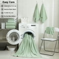 thumbnail image 5 of Jessy Home 4 Pack Oversized Bath Sheet Towels 700 GSM Ultra Soft Light Green Bath Towel Set, 5 of 8