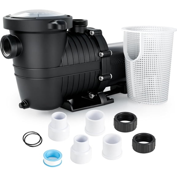 LANCHEZ In/Above Ground Pool Pump, High Flow (Variable Speed, 1.5 HP, 6300 GPH, 230V)