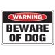 thumbnail image 1 of Cuidado Con La Señal De Advertencia Para Perros, Estacionamiento Para Mascotas, Señales De Pitbull, Perro Guardián De Seguridad | Interior/Exterior | Letrero De Plástico De 17" De Alto., 1 of 4