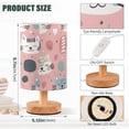 thumbnail image 3 of Bedside Desk Lamp LED Bulb Night Light USB Power Fabric Lampshade Table Lamps Hand Drawn Cute Cat, 3 of 7