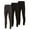 Charcoal/Black/Black, variant on Mens Thermal Long John Pants - Thermal Bottom Base Layer for Tshirts & Jackets - Lightweight Thermal Underwear Mens - Sizes up to 3X- Pack of 3