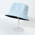 thumbnail image 2 of Women Bucket Hat CQXIDFH Unisex Bright Leather Fisherman Hat, Foldable Basin Cap, Multicolor Casual Sun Hat, Lightweight Outdoor Travel Headwear for Daily Use, Muslim Hat (Blue, One Size), 2 of 4