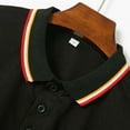 thumbnail image 7 of hoksml Man Golf Polos Shirt Solid Color Collared Athletic Short Sleeve Summer Fashion Leisure Versatile Button Flip Collar Comfortable Breathable Top Elastic Cuffs, 7 of 7