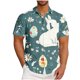 thumbnail image 1 of Blusa y camisa de manga corta con cuello vuelto para hombre, blusa informal de moda con cuello vuelto, blusa estampada de manga corta con botones, blusa de poliéster para hombre, 1 of 5