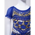 thumbnail image 5 of Alvivi Kids Girls Belly Dance Outfits Sequin Tassels Crop Top with Bloomers Pants Fancy Dress Up Blue 2Pcs/Set 3-6, 5 of 7