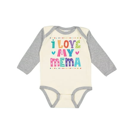 

Inktastic I Love My Mema Grandchildren Gift Baby Girl Long Sleeve Bodysuit