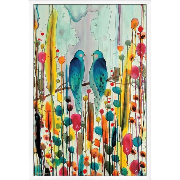 SylVie Demers - Birds Wall Poster, 22.375" x 34", Framed