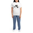 thumbnail image 4 of CafePress - Bordercollieherdingdark Women's Light Pajamas - Women's Short Sleeve Print T-Shirt and Pants Light Cotton Pajama Set, 4 of 7