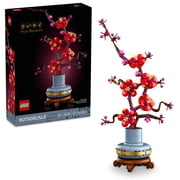 LEGO Icons Plum Blossom Building Set - Artificial Flowers for Home Decor - Table Centerpiece, Book Shelf - Adults Ages 18+ - Unique Birthday Gift Idea - 10369