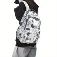 thumbnail image 3 of 1pc Simple Solid Color Backpack Men's Simple Large Capacity Computer Bag, Large Capacity Travel Backpack, Women's College Student High School Junior High School Student Schoolbag, 3 of 5