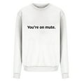thumbnail image 4 of Cmfcve Women's Simple Sweatshirts Letter Print Long Sleeve Versatile Tops Crew Neck Loose Gym Pullover Tops, 4 of 6