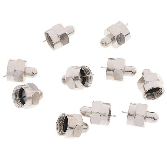 10pcs 75 Ohm F Type Coaxial Male Terminator End Caps Connectors RF Port
