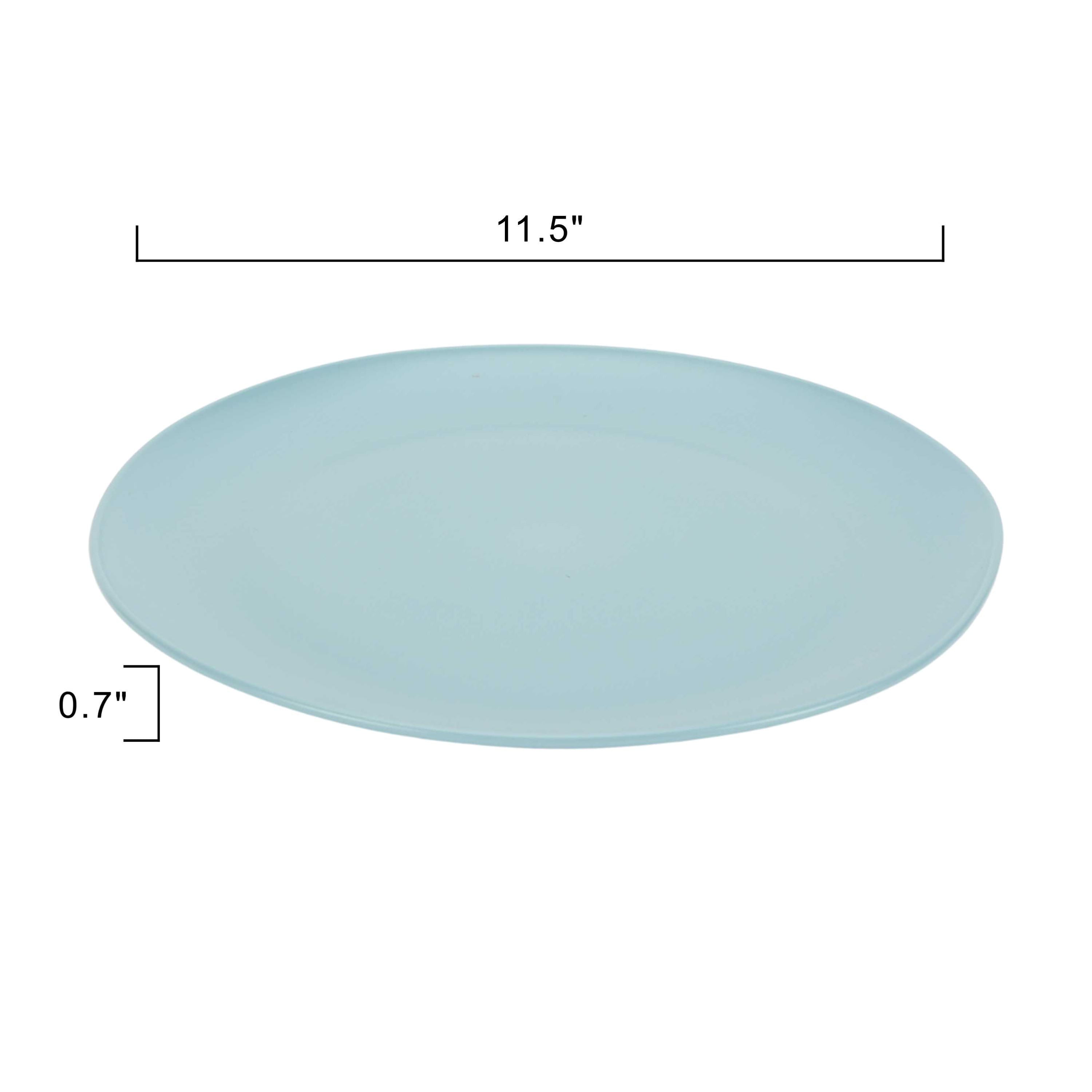 Mainstays Blue 12-Piece Dinnerware Set, Eco-Friendly Recycled Plastic