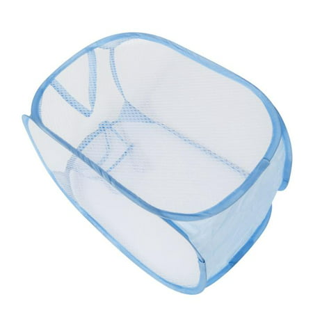 Foldable Pop Up Washing Laundry Basket Bag Hamper Mesh Storage Pueple