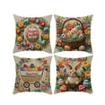 thumbnail image 2 of Easter Decorations Pillow Covers 18x18 Inch Set of 4 Easter Bunny Throw Pillow Cases Spring Decorations for Sofa Couch Bedroom Living Room Home Decor E, 2 of 7