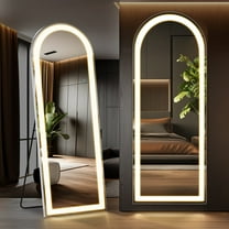 MAYEERTY 63"x20" LED Full Length Mirror, Aluminium Alloy Floor Mirror without Frame, Sliver