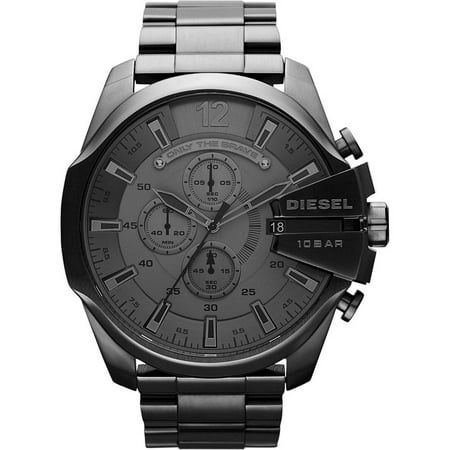 Diesel Watch Men Mega Chief Chronograph Grey Dial Gunmetal DZ4282