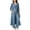 Blue, variant on 3 Piece Lounge Sets for Women Cowl Neck Top Long Open Front Cardigan And Wide Leg Pants Elegant Travel Airport Outfit