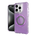 thumbnail image 4 of For Motorola Moto G 5G /Moto G 2025 Magnetic Circle Compatible with Magsafe, Hybrid Chrome 3in1 Transparent Shockproof TPU Bumper Cover, XPM Phone Case [Purple], 4 of 11