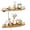Rustic Brown-2pack, variant on Wall Mount Corner Floating Shelves with Guardrail, Heavy Duty Wall Storage Organizer