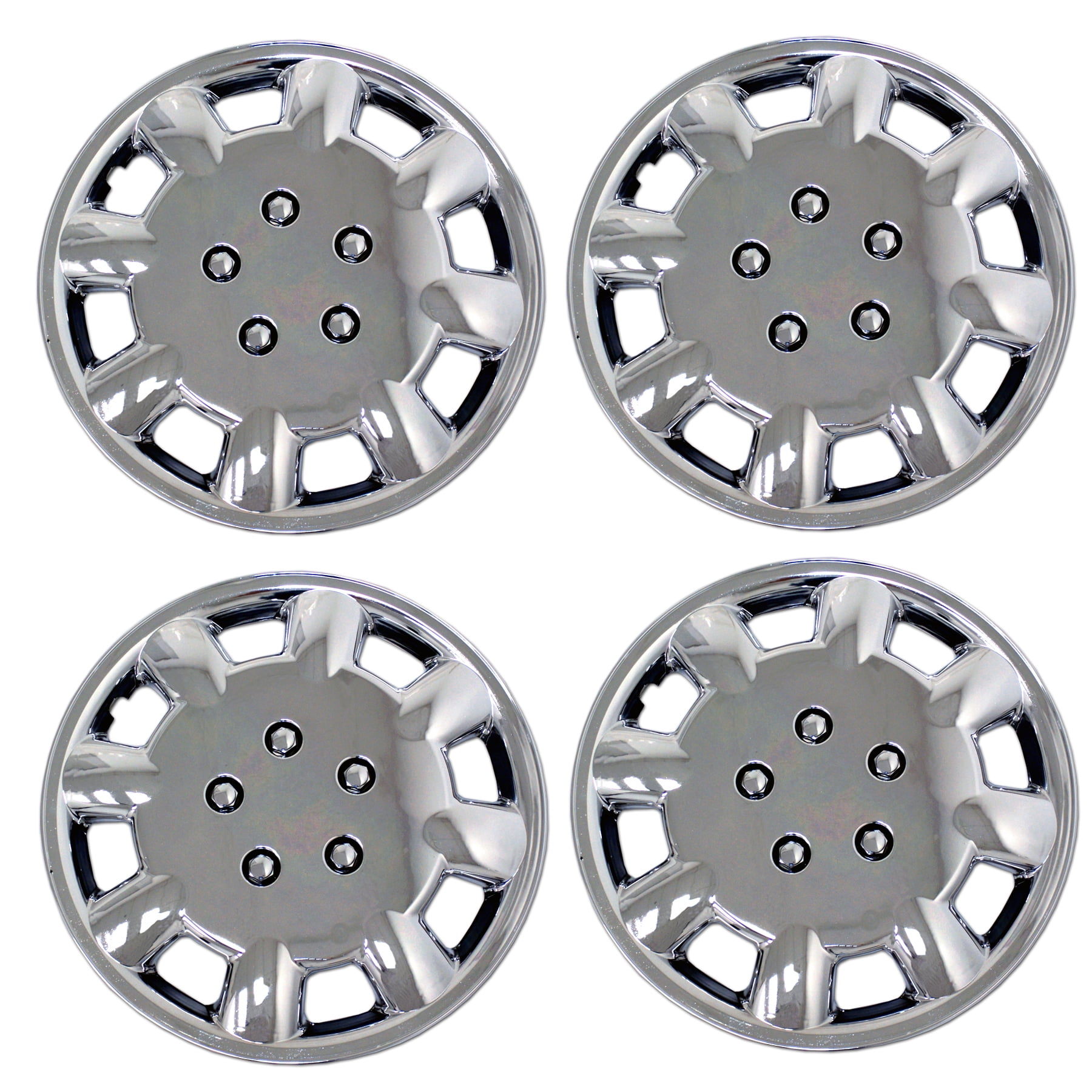 Set of 4 Chrome Finish Hubcaps 15" WSC3326C15 Hub Caps Wheel Skin