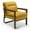 Yellow, variant on Costway Modern Accent Armchair Lounge Chair w/ Rubber Wood Legs & Steel Bracket Yellow