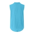 thumbnail image 5 of YDFCWXW Tank Tops for Women 2025 Summer Tops Cotton Linen Sleeveless Button Down Shirts Trendy V Neck Blouses with Side Slit Sky Blue, XL, 5 of 5