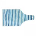 thumbnail image 1 of Harbour Stripe Cutting Board, Watercolor Stripes Paintbrush Color Bands Nautical Cottage Design, Tempered Glass Cutting and Serving Board, Wine Bottle Shape, Violet Blue White, by Ambesonne, 1 of 1