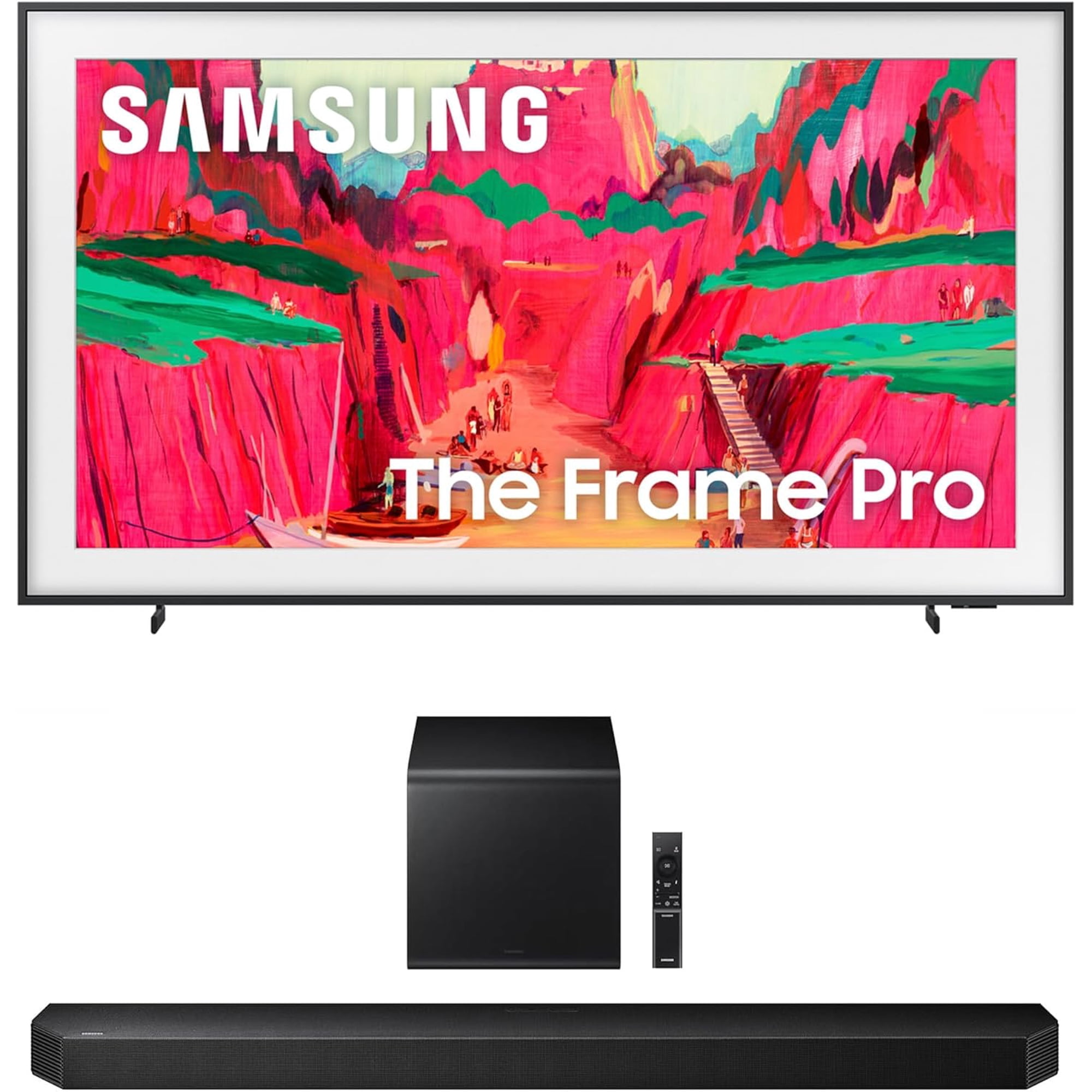 Samsung QN65LS03FWFXZA 65 Inch The Frame Wireless 4K Neo QLED TV with a Samsung HW-Q800F Q Series Soundbar 5.1.2 Ch Subwoofer (2025)