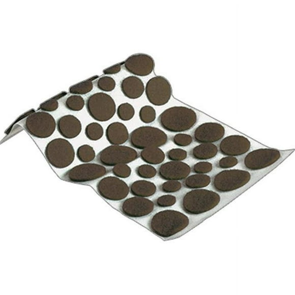 Richelieu America 235746 TruGuard Round Adhesive Felt Pads, Brown - Pack of 48