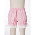 thumbnail image 3 of JanJean Kids Girls Ruffled Bloomers Shorts Cotton Lace Up Safety Short Pants Bottom Ruffled Bloomers Pink 130, 3 of 7