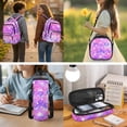 thumbnail image 2 of KUIFORTI Pink Print Bookbag with Lunch Box 4Pcs Kids Backpack Set for Elementary Primary School Boys Girls School Bag with Pencil Case Water Bottle Sleeve Lightweight, 2 of 6