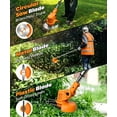 thumbnail image 2 of HOTREE 12-Inch 21V Cordless String Trimmer & Lawn Edger, 3-in-1 Lightweight Weed Eater with 2 Batteries (2.0Ah) & 3 Blade Types, 2 of 8