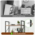thumbnail image 6 of 2 Pieces 5 Tiers Bookshelf, Classically Tall Bookcase Shelf, Industrial Book Rack, Modern Book Holder in Bedroom/Living Room/Home/Office, Storage Rack Shelves for Books/movies-Rustic Brown, 6 of 7