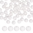 thumbnail image 1 of Paquete de 50 cuentas de silicona redondas blancas de 9 mm para manualidades DIY/pulsera/collar, 1 of 7